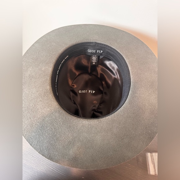 Gigi pip WES 100% Australian wool FEDORA hat size 59 cm - Picture 7 of 12